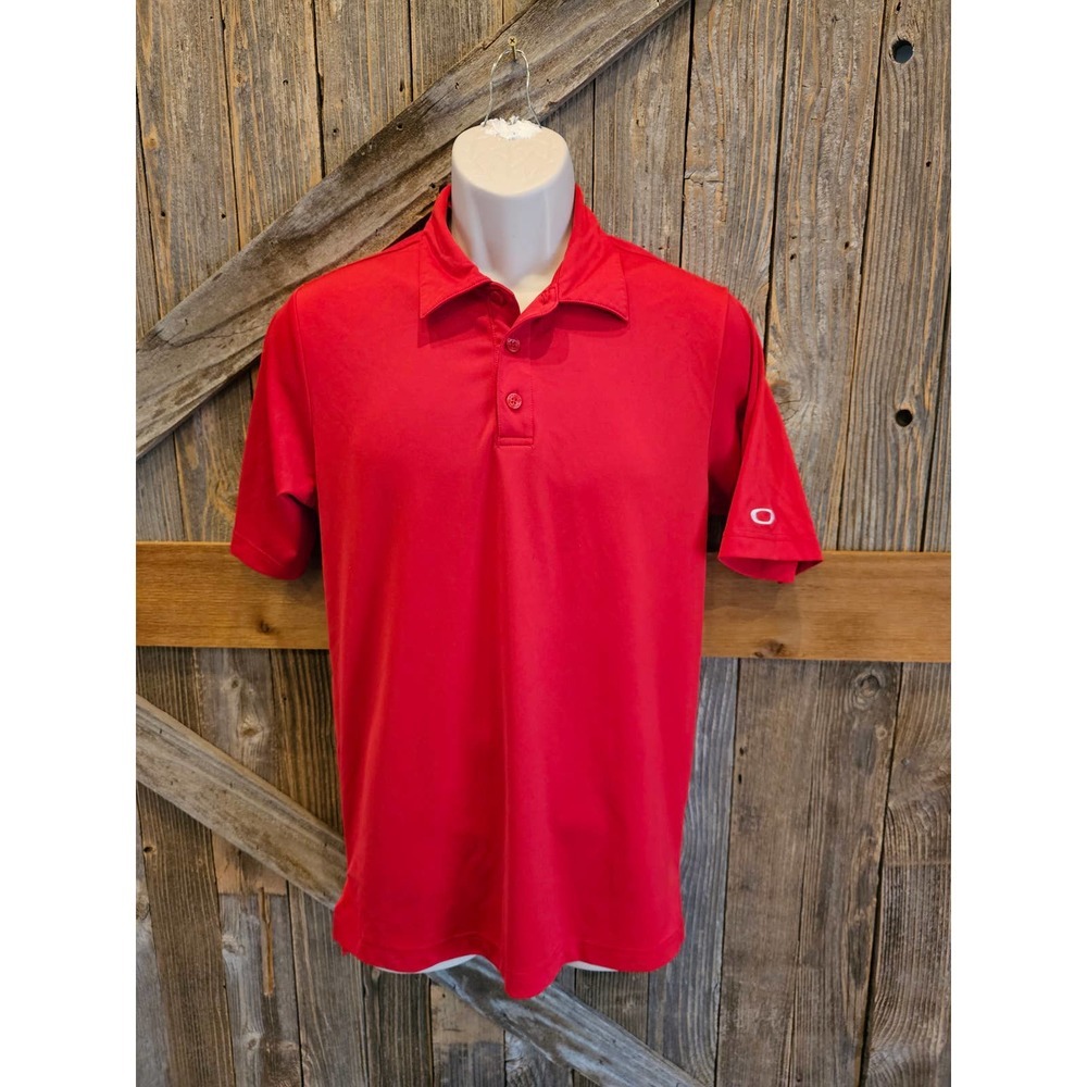 Oakley vibrant red boys/ junior polo size large L performance EUC
